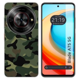 Funda Silicona para Zte Blade A75 5G diseño Camuflaje Dibujos