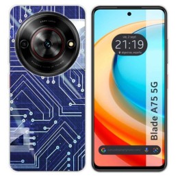 Funda Silicona para Zte Blade A75 5G diseño Circuito Dibujos