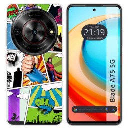 Funda Silicona para Zte Blade A75 5G diseño Comic Dibujos