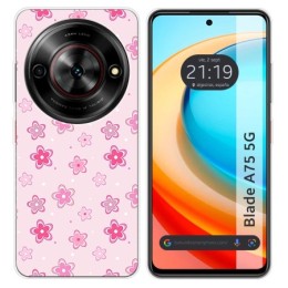 Funda Silicona para Zte Blade A75 5G diseño Flores Dibujos