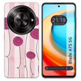 Funda Silicona para Zte Blade A75 5G diseño Flores Vintage Dibujos