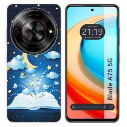 Funda Silicona para Zte Blade A75 5G diseño Libro Cuentos Dibujos