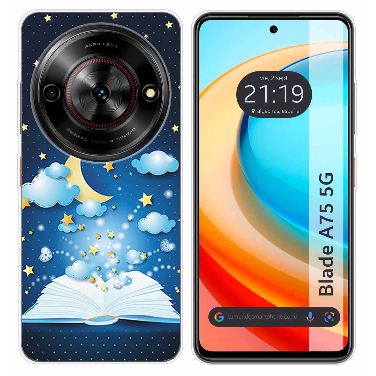 Funda Silicona para Zte Blade A75 5G diseño Libro Cuentos Dibujos