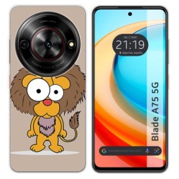 Funda Silicona para Zte Blade A75 5G diseño Leon Dibujos