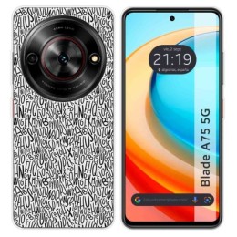 Funda Silicona para Zte Blade A75 5G diseño Letras Dibujos