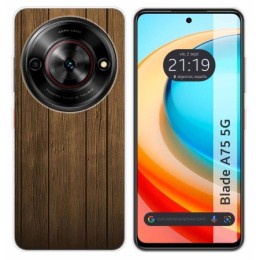 Funda Silicona para Zte Blade A75 5G diseño Madera Dibujos