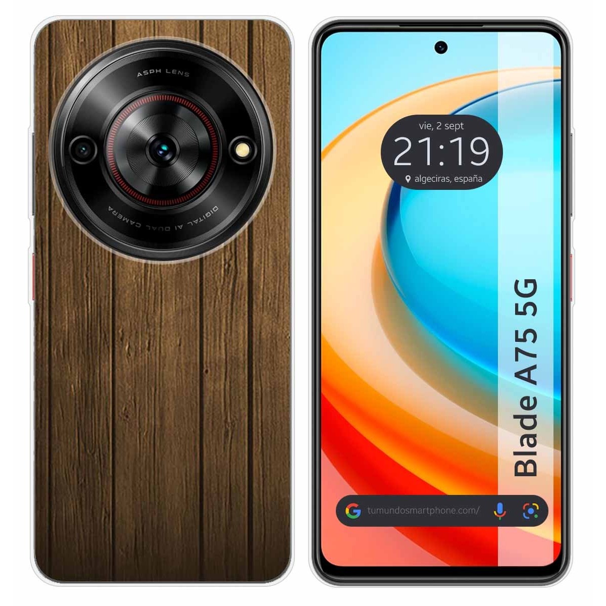 Funda Silicona para Zte Blade A75 5G diseño Madera Dibujos