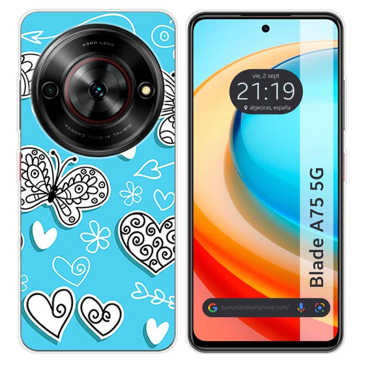 Funda Silicona para Zte Blade A75 5G diseño Mariposas Dibujos