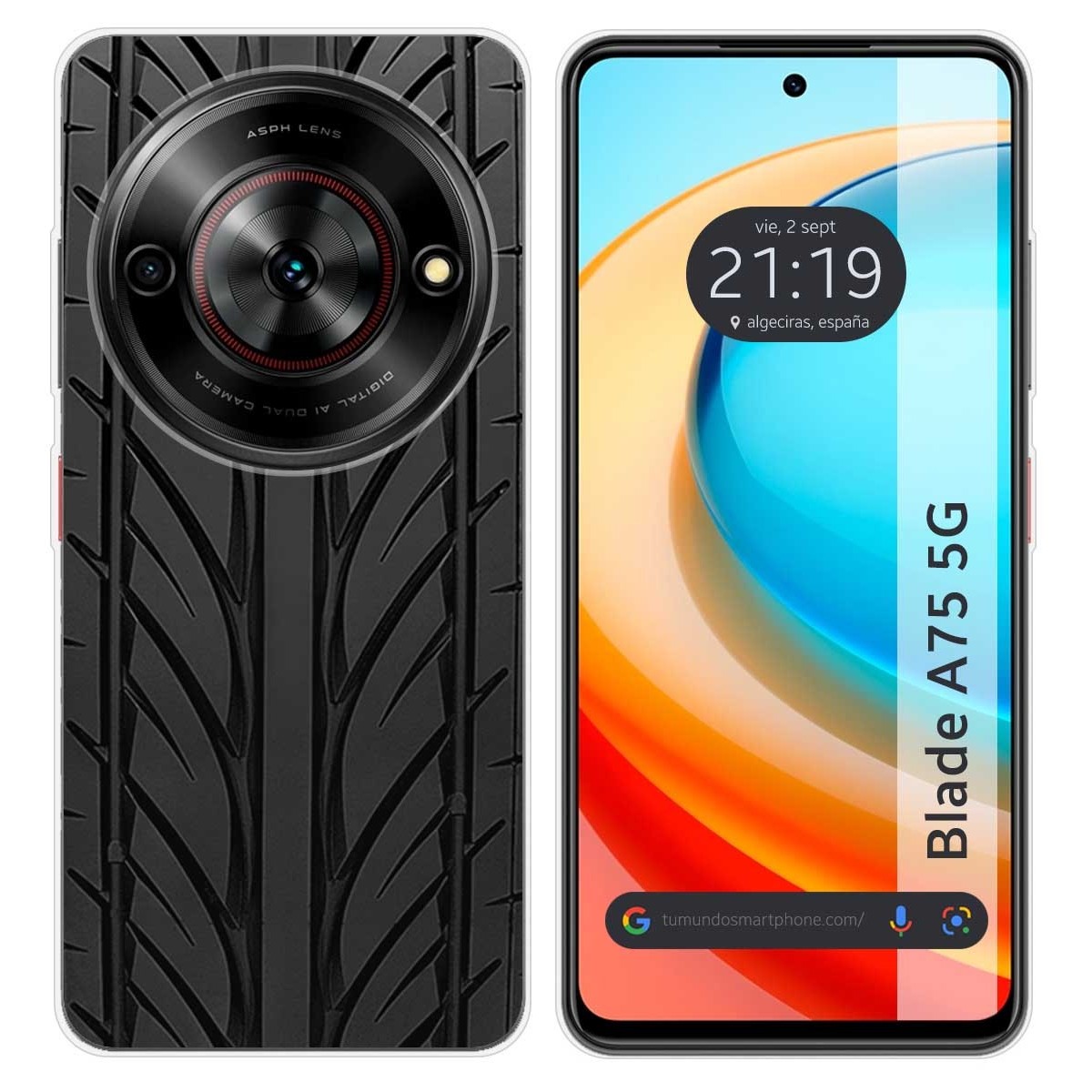 Funda Silicona para Zte Blade A75 5G diseño Neumatico Dibujos