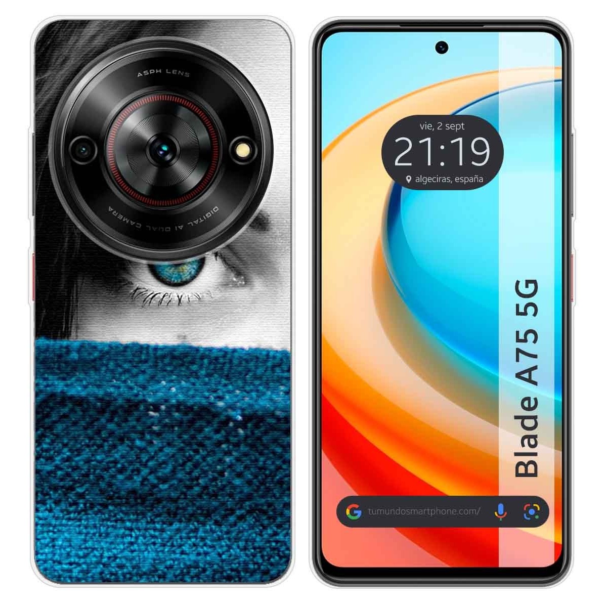 Funda Silicona para Zte Blade A75 5G diseño Ojo Dibujos