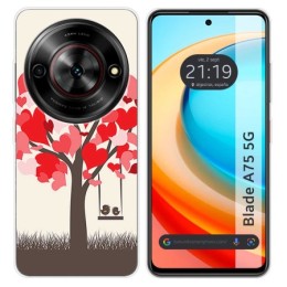 Funda Silicona para Zte Blade A75 5G diseño Pajaritos Dibujos