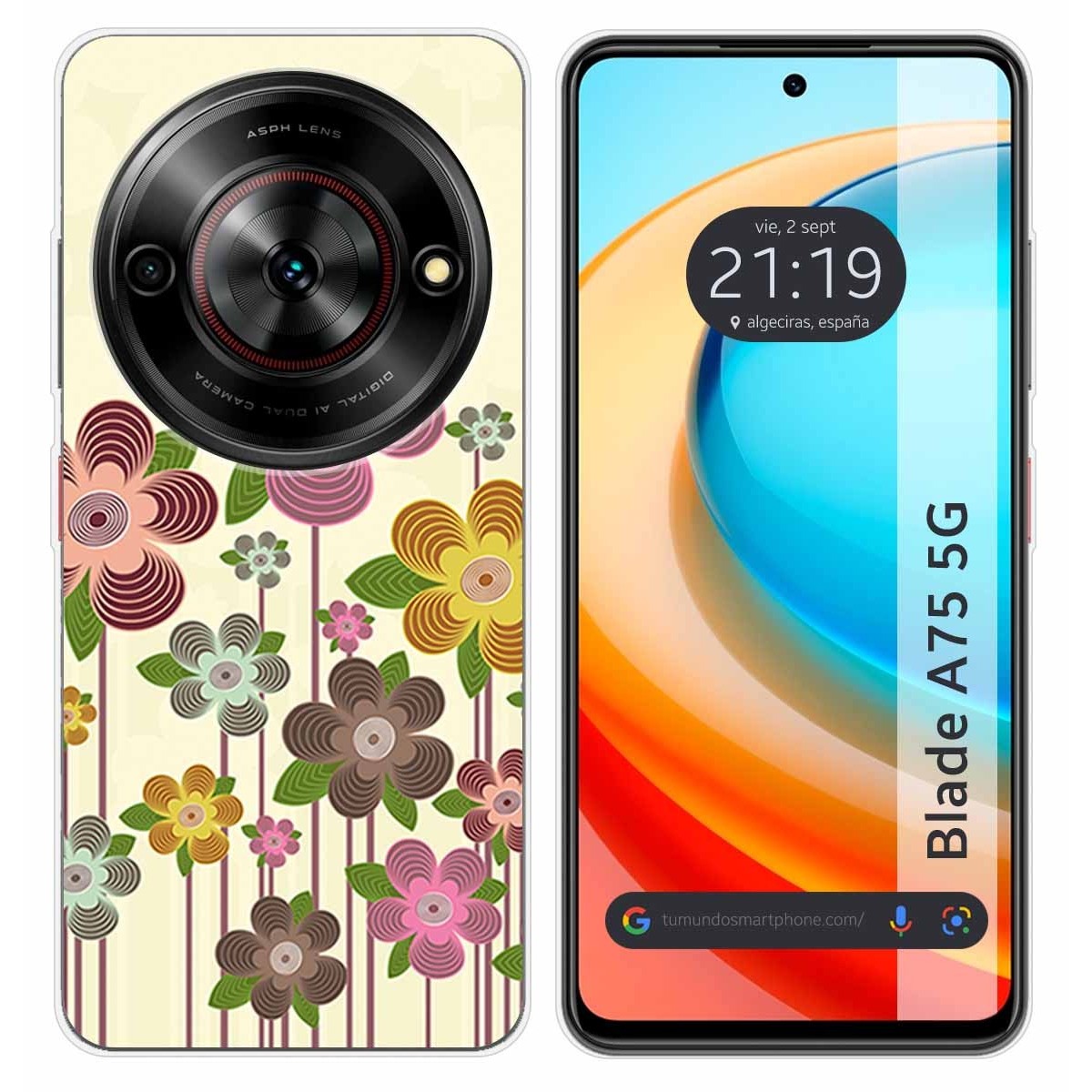 Funda Silicona para Zte Blade A75 5G diseño Primavera En Flor Dibujos
