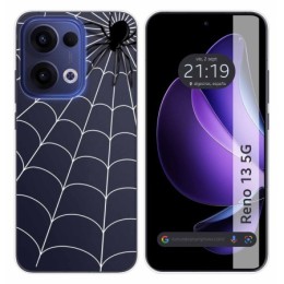 Funda Silicona Transparente para Oppo Reno 13 5G diseño Araña Dibujos