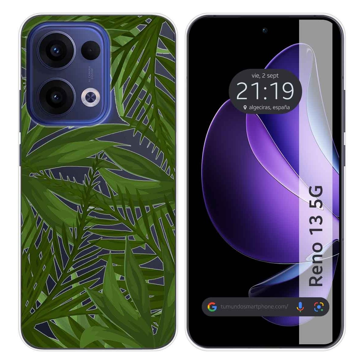 Funda Silicona Transparente para Oppo Reno 13 5G diseño Jungla Dibujos