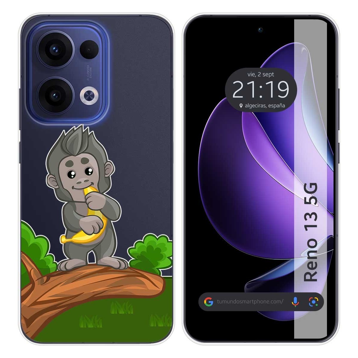 Funda Silicona Transparente para Oppo Reno 13 5G diseño Mono Dibujos