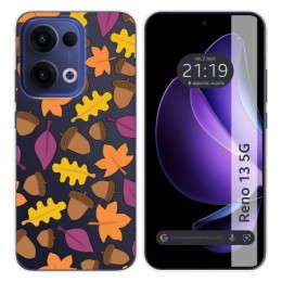 Funda Silicona Transparente para Oppo Reno 13 5G diseño Otoño Dibujos