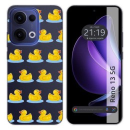 Funda Silicona Transparente para Oppo Reno 13 5G diseño Pato Dibujos