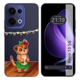 Funda Silicona Transparente para Oppo Reno 13 5G diseño Suricata Dibujos