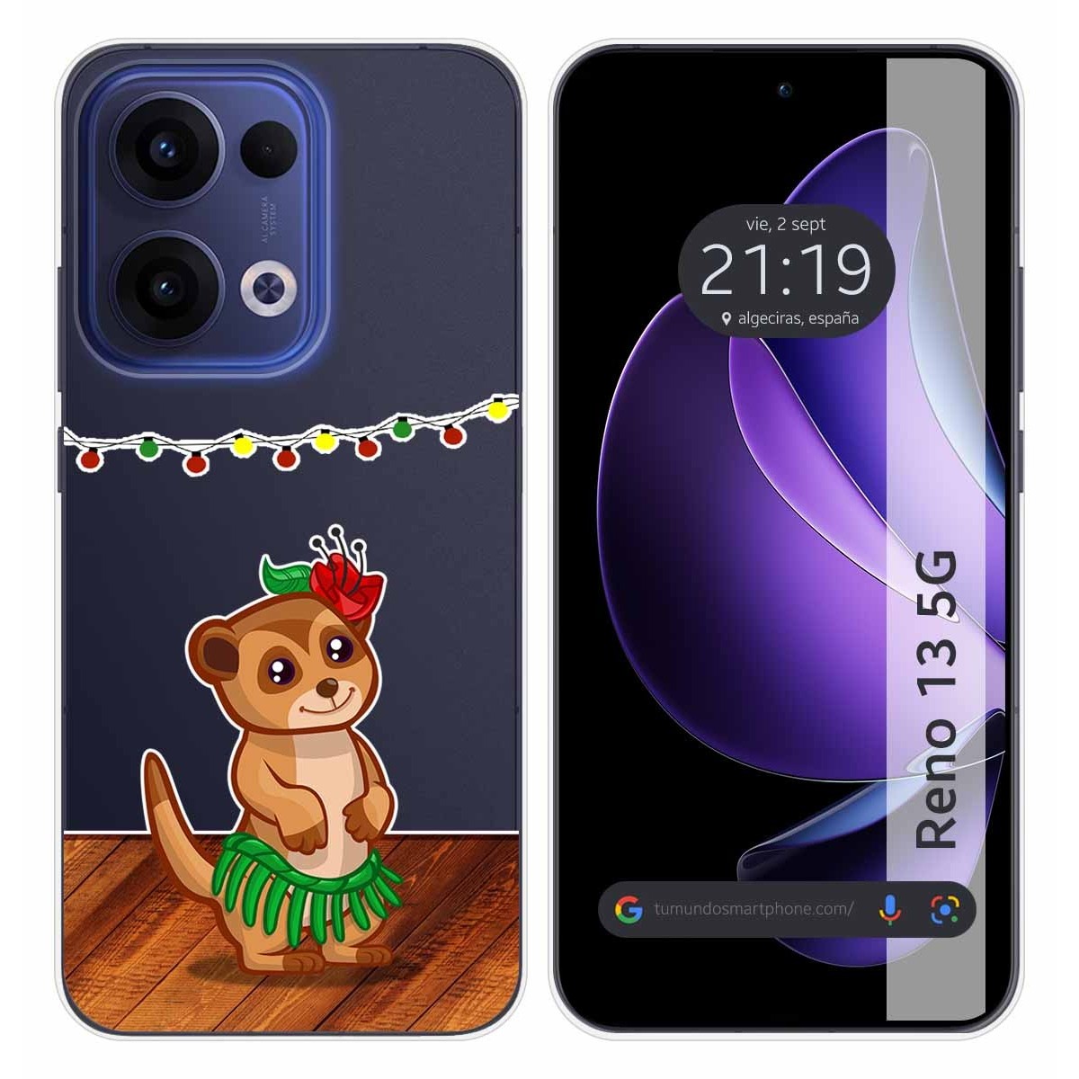 Funda Silicona Transparente para Oppo Reno 13 5G diseño Suricata Dibujos