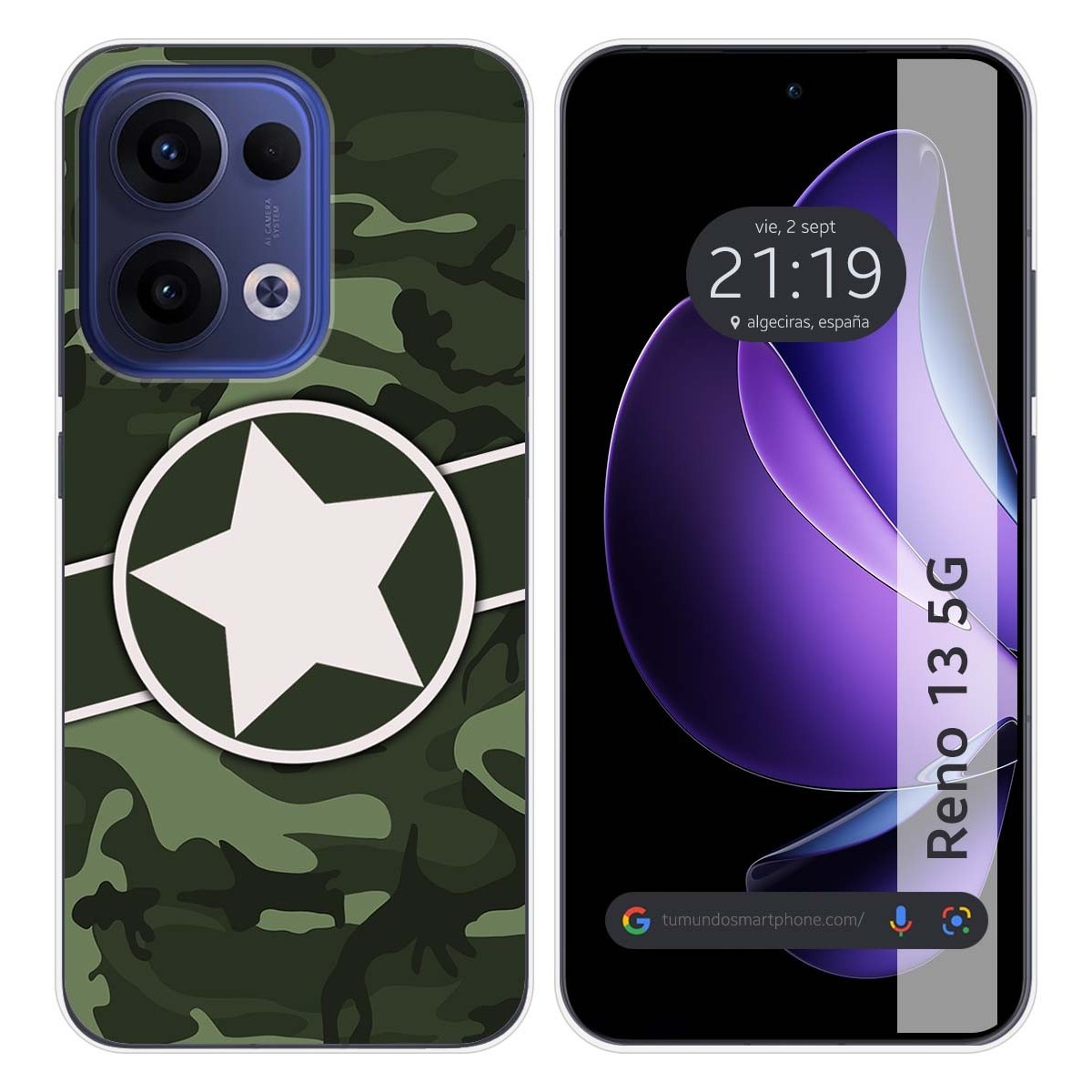 Funda Silicona para Oppo Reno 13 5G diseño Camuflaje 01 Dibujos