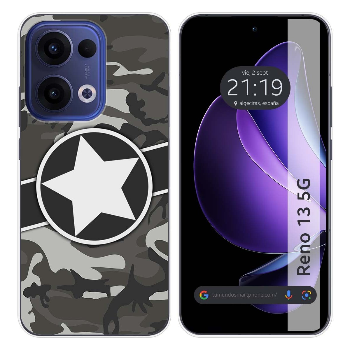 Funda Silicona para Oppo Reno 13 5G diseño Camuflaje 02 Dibujos