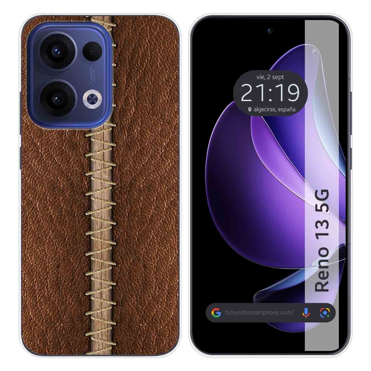 Funda Silicona para Oppo Reno 13 5G diseño Cuero 01 Dibujos