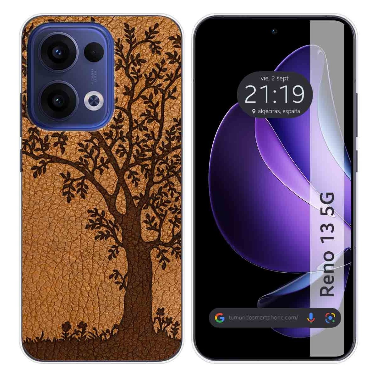 Funda Silicona para Oppo Reno 13 5G diseño Cuero 03 Dibujos