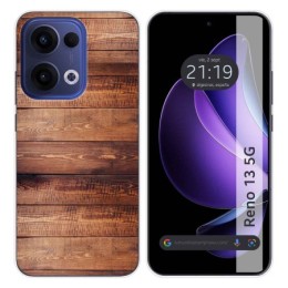 Funda Silicona para Oppo Reno 13 5G diseño Madera 02 Dibujos
