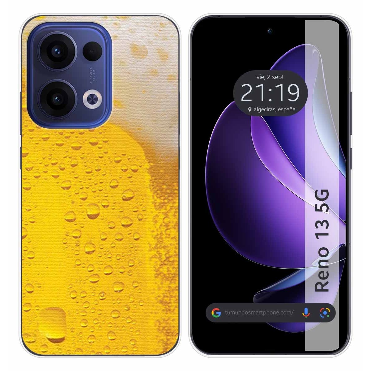 Funda Silicona para Oppo Reno 13 5G diseño Cerveza Dibujos