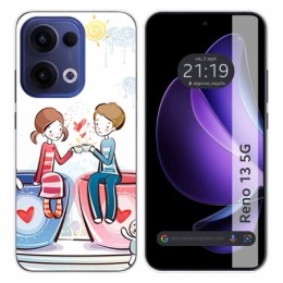 Funda Silicona para Oppo Reno 13 5G diseño Café Dibujos