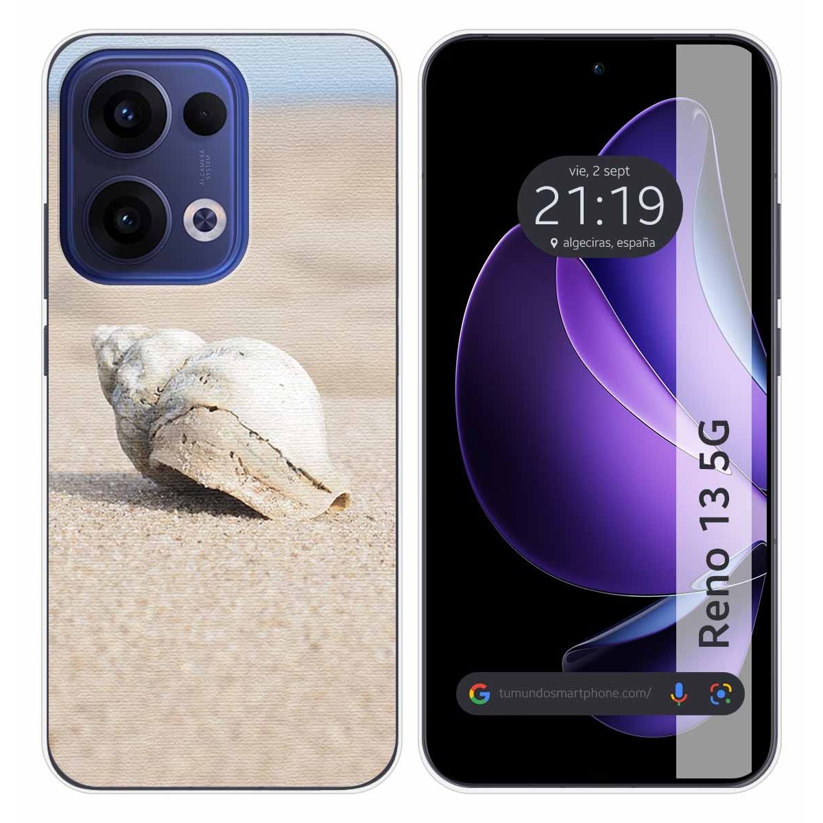 Funda Silicona para Oppo Reno 13 5G diseño Concha Dibujos