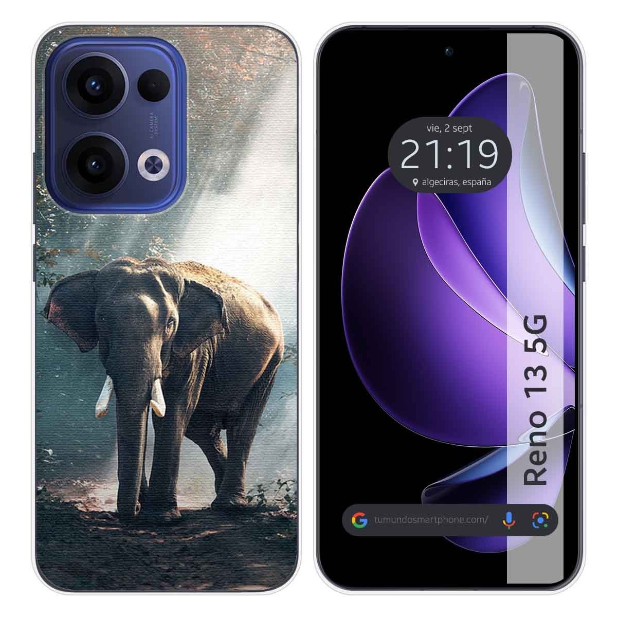 Funda Silicona para Oppo Reno 13 5G diseño Elefante Dibujos