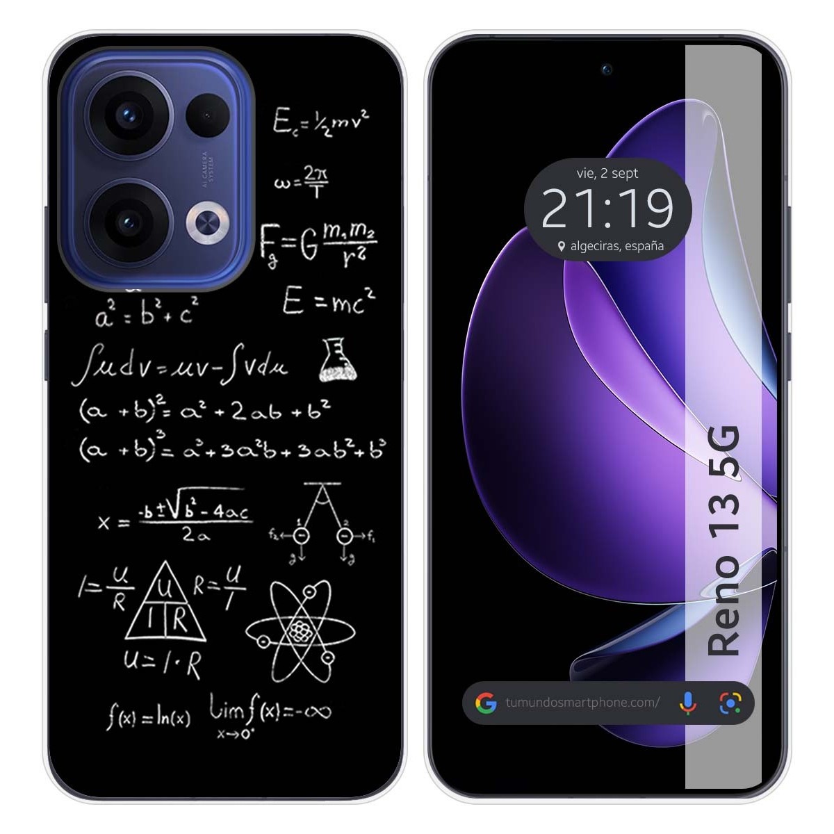 Funda Silicona para Oppo Reno 13 5G diseño Formulas Dibujos