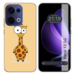 Funda Silicona para Oppo Reno 13 5G diseño Jirafa Dibujos
