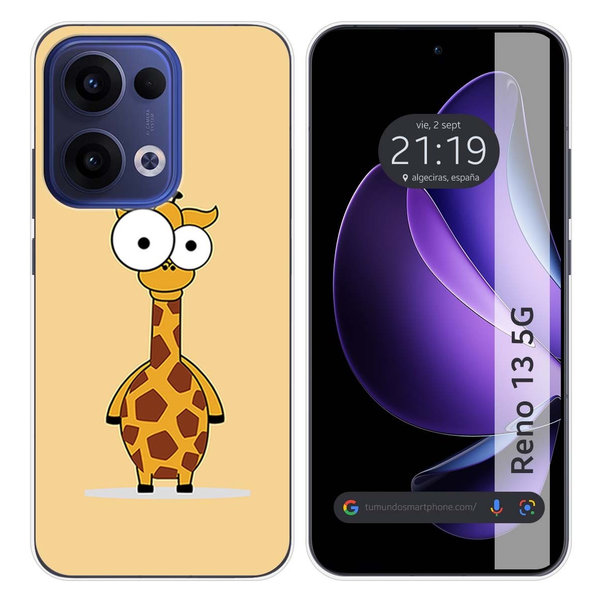 Funda Silicona para Oppo Reno 13 5G diseño Jirafa Dibujos