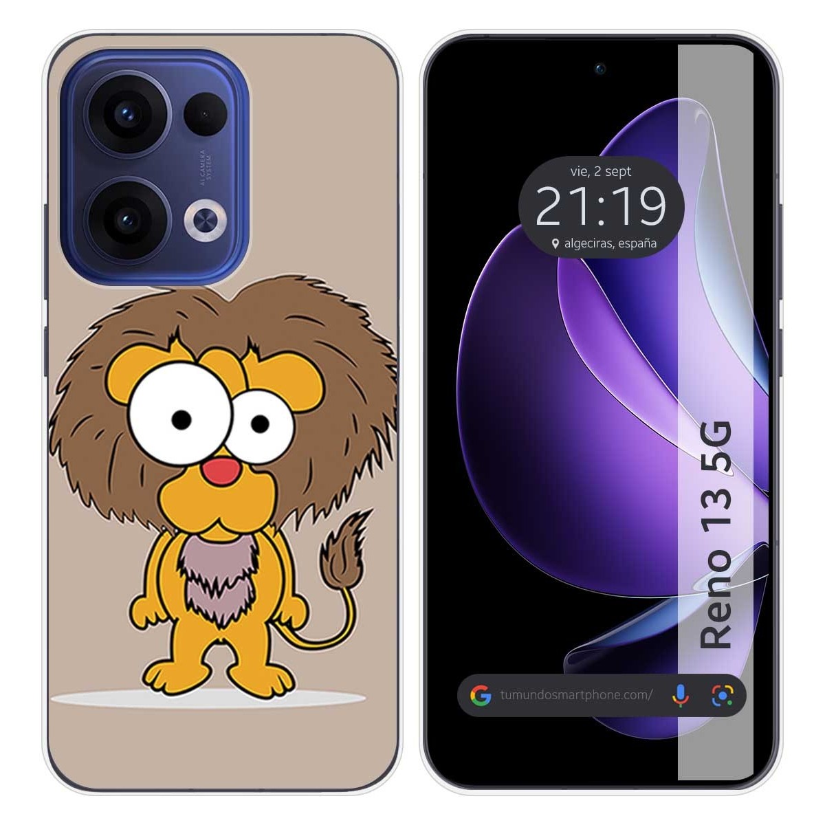 Funda Silicona para Oppo Reno 13 5G diseño Leon Dibujos