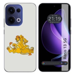 Funda Silicona para Oppo Reno 13 5G diseño Leones Dibujos