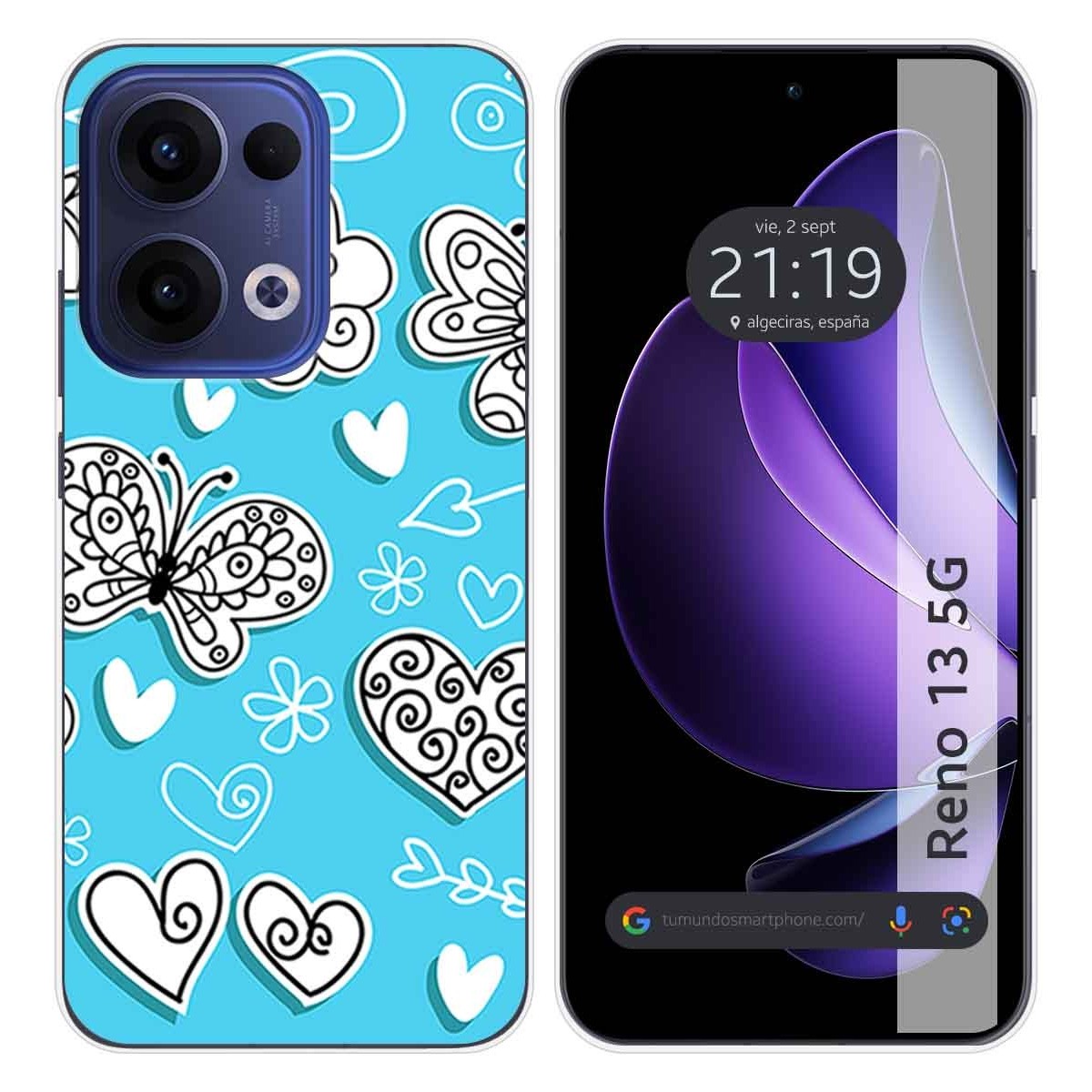 Funda Silicona para Oppo Reno 13 5G diseño Mariposas Dibujos