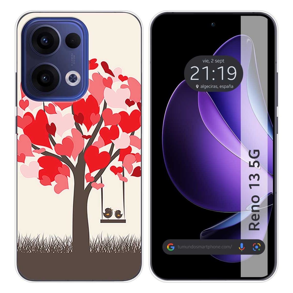 Funda Silicona para Oppo Reno 13 5G diseño Pajaritos Dibujos