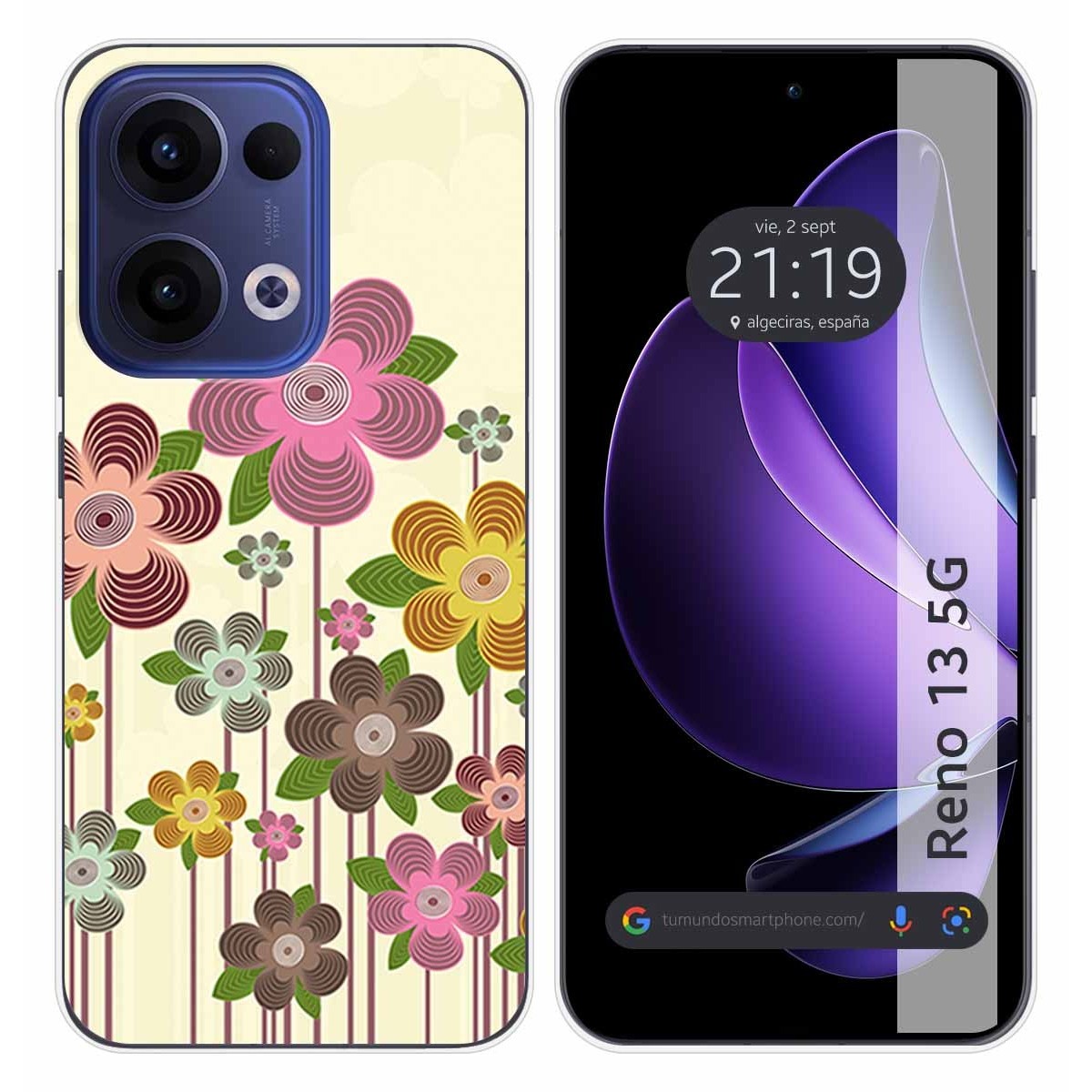 Funda Silicona para Oppo Reno 13 5G diseño Primavera En Flor Dibujos