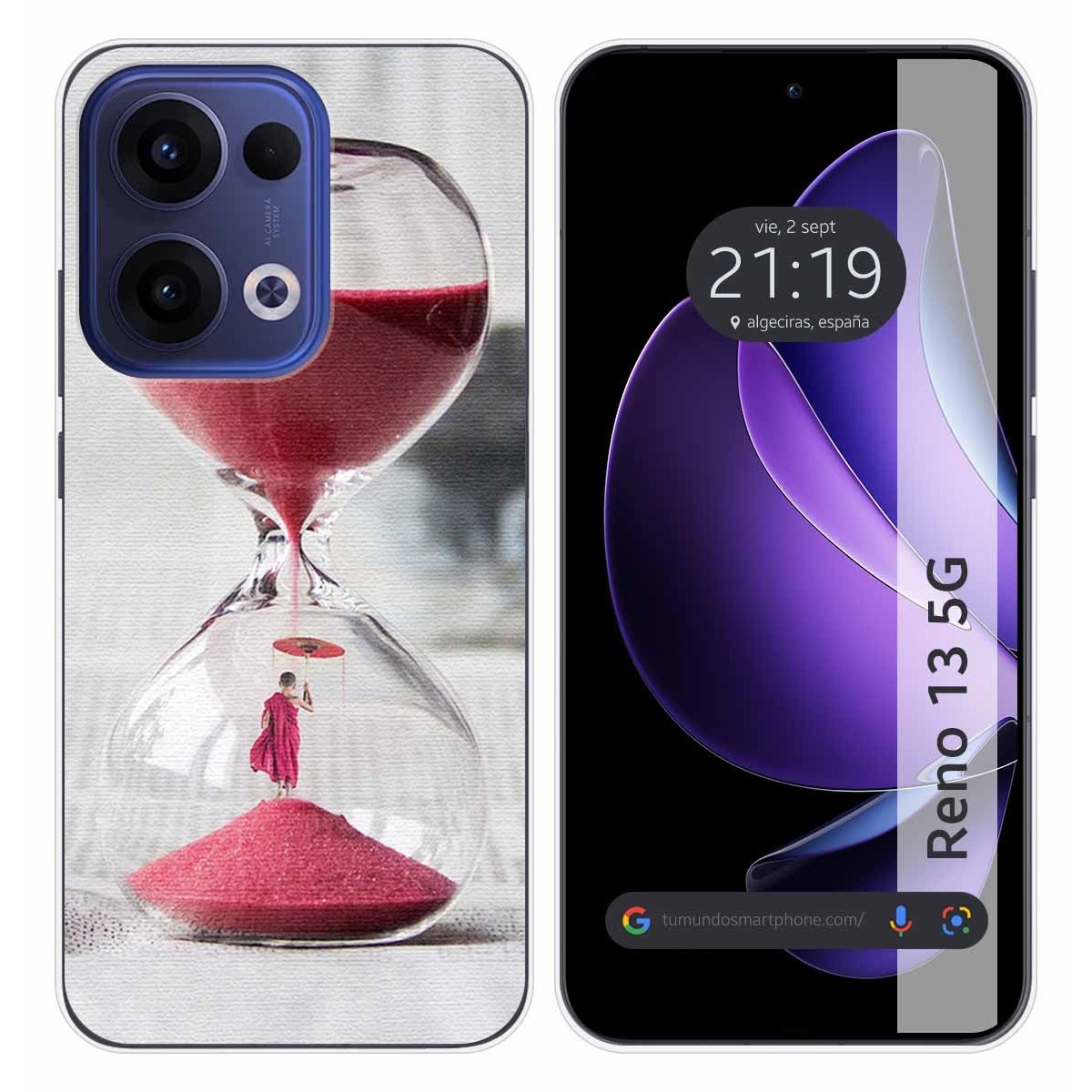 Funda Silicona para Oppo Reno 13 5G diseño Reloj Dibujos