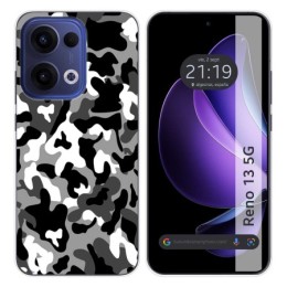 Funda Silicona para Oppo Reno 13 5G diseño Snow Camuflaje Dibujos