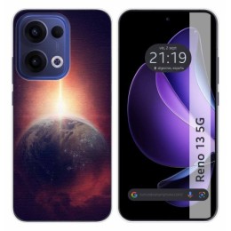 Funda Silicona para Oppo Reno 13 5G diseño Tierra Dibujos