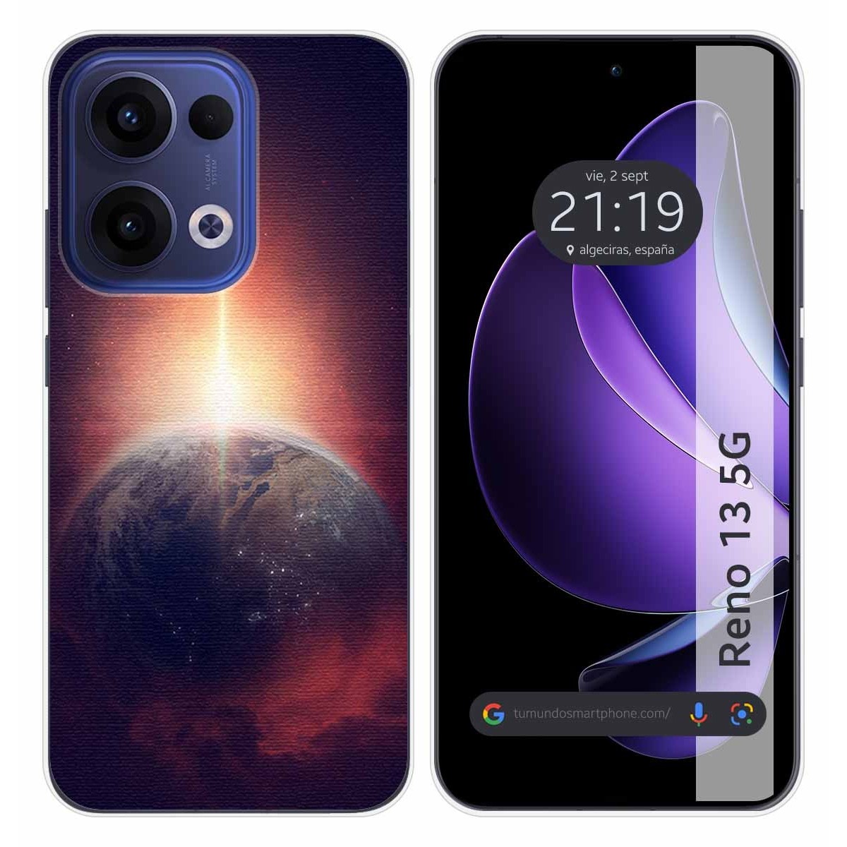 Funda Silicona para Oppo Reno 13 5G diseño Tierra Dibujos