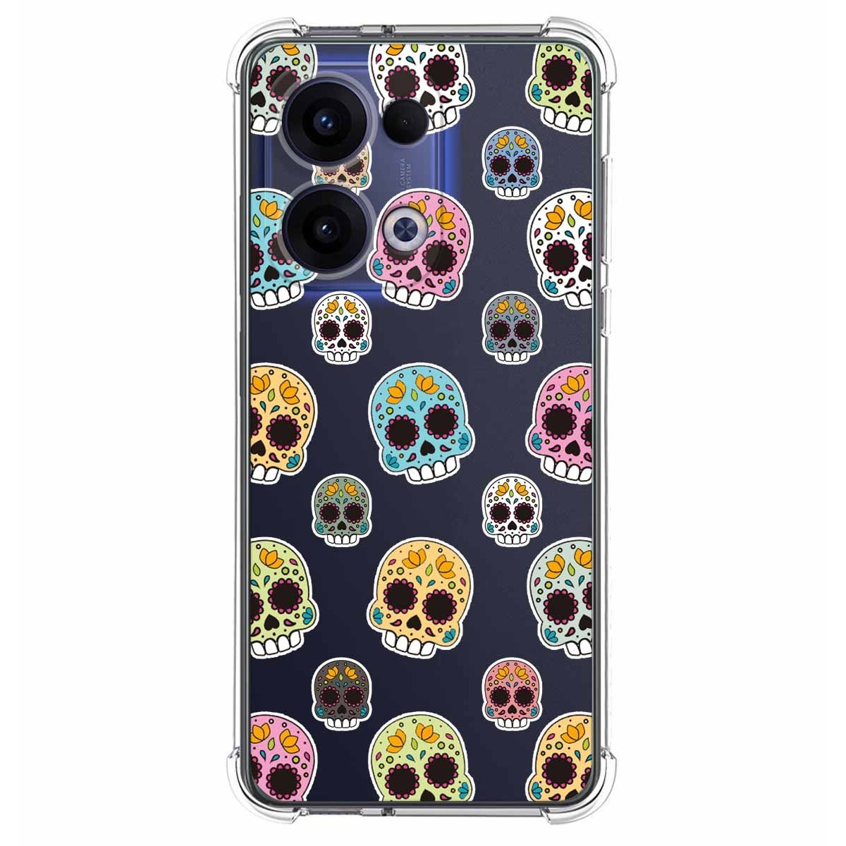 Funda Silicona Antigolpes para Oppo Reno 13 5G diseño Catrina Dibujos