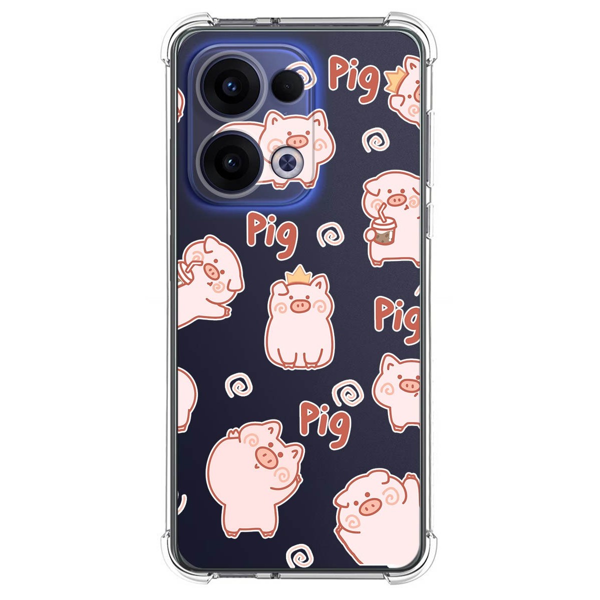 Funda Silicona Antigolpes para Oppo Reno 13 5G diseño Cerdos Dibujos