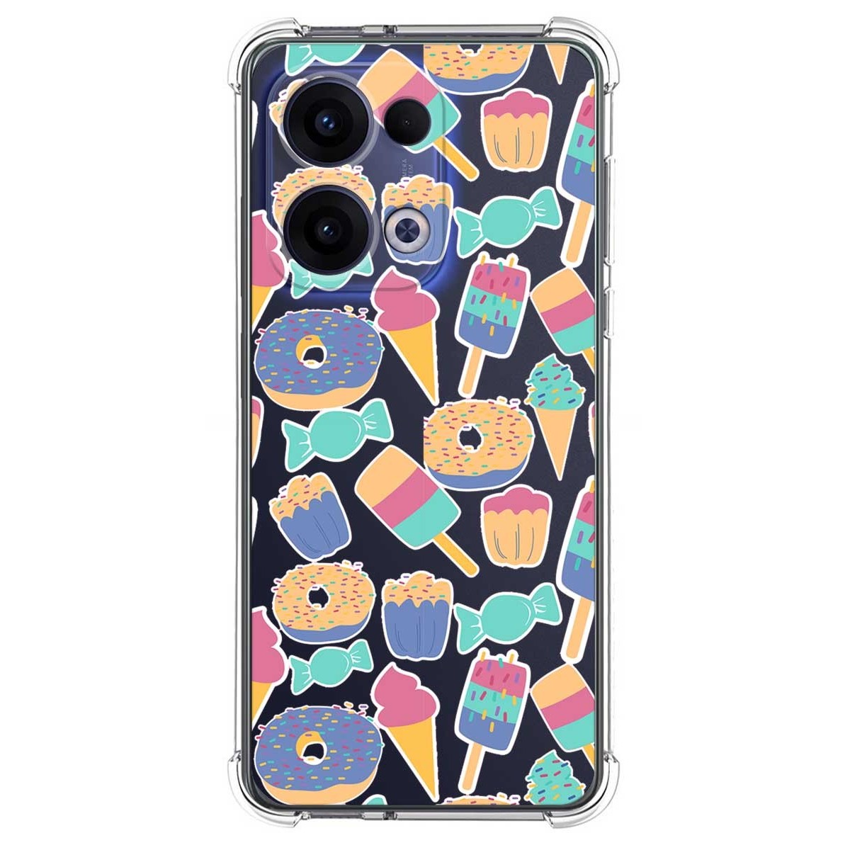 Funda Silicona Antigolpes para Oppo Reno 13 5G diseño Dulces 02 Dibujos