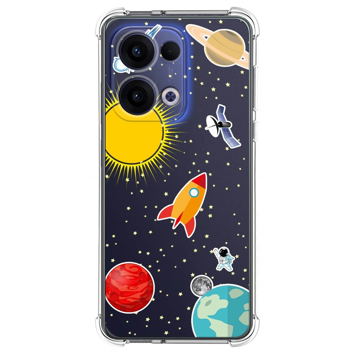 Funda Silicona Antigolpes para Oppo Reno 13 5G diseño Espacio Dibujos