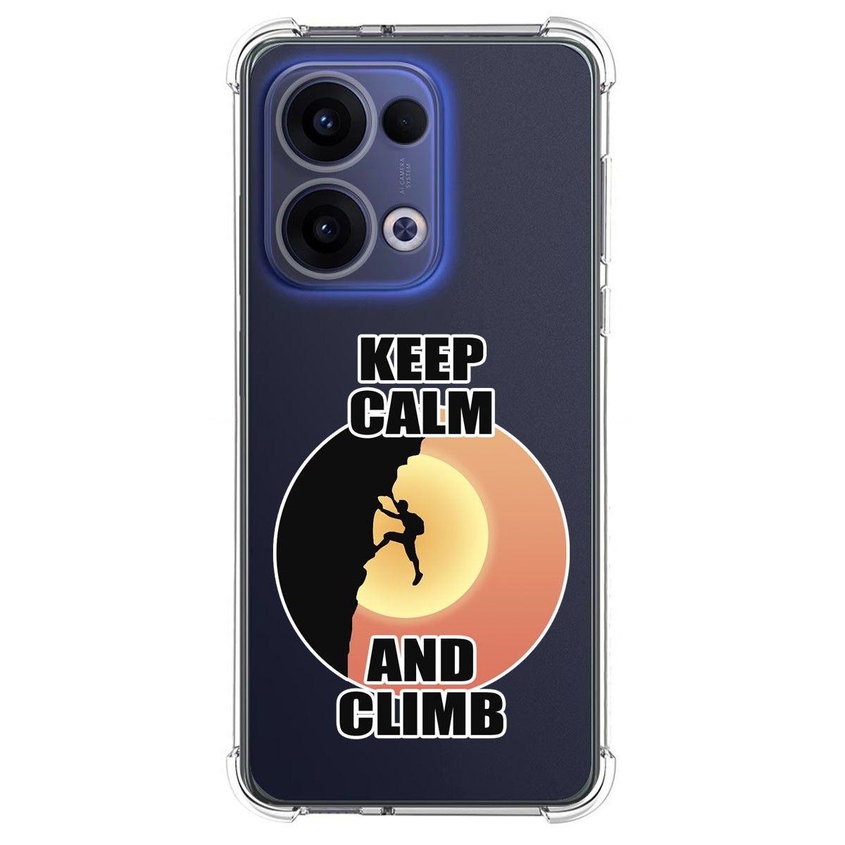 Funda Silicona Antigolpes para Oppo Reno 13 5G diseño Hombre Escalada Dibujos
