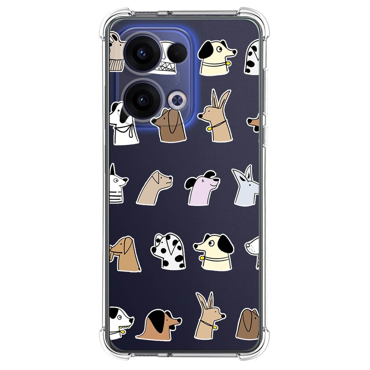 Funda Silicona Antigolpes para Oppo Reno 13 5G diseño Perros Dibujos
